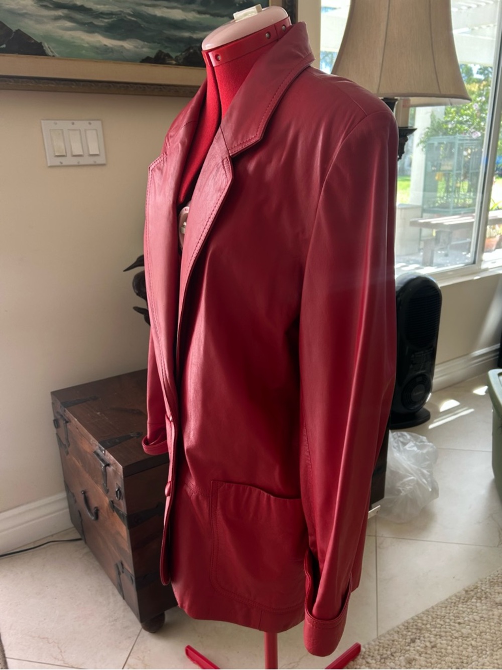 Vintage 80/90s Winlit Wilson Leather Blazer Jacket Women’s Chic Oversized 90s - Picture 7 of 11